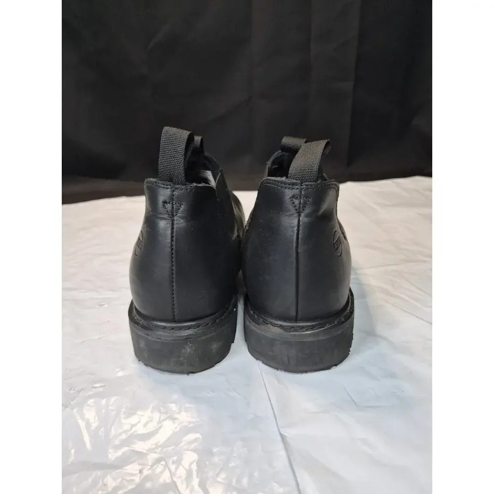 Lehio Romeo Work Boots Slup On Men Size 10 EW Black Steel Toe Leather Work Boot